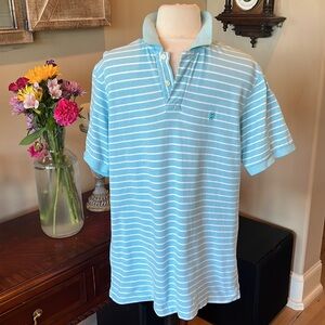 Izod Baby Blue Men's Striped Polo